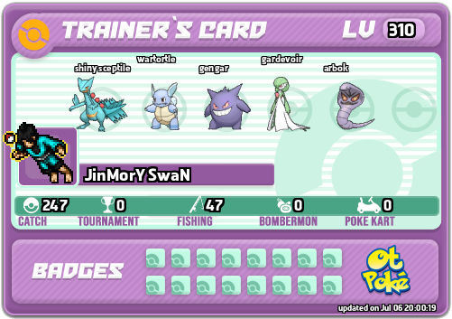 JinMorY SwaN Card otPokemon.com