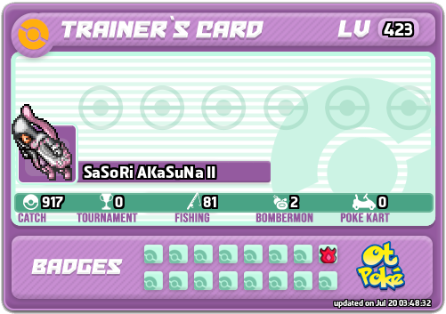 SaSoRi AKaSuNa II Card otPokemon.com