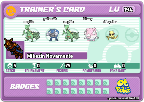 Mikezin Novamente Card otPokemon.com