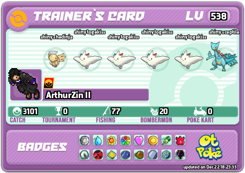 ArthurZin II Card otPokemon.com