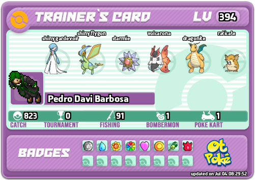 Pedro Davi Barbosa Card otPokemon.com
