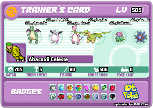 Abacaxii Celeste Card otPokemon.com