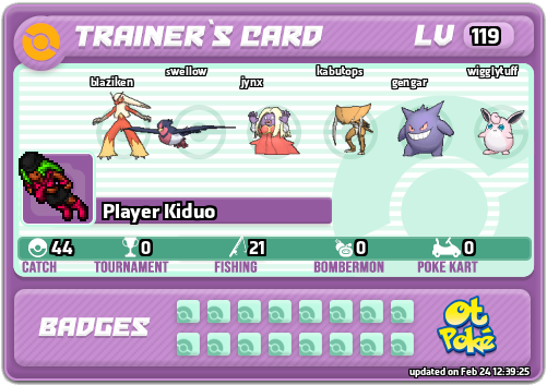 Player Kiduo Card otPokemon.com