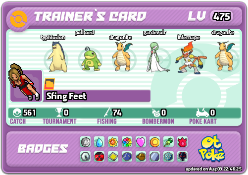 Sfing Feet Card otPokemon.com
