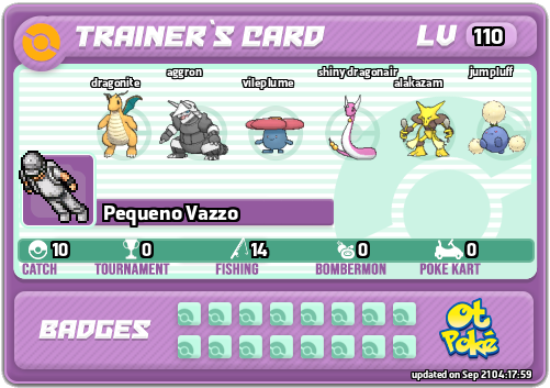 Pequeno Vazzo Card otPokemon.com