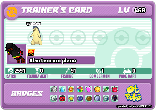 Alan tem um plano Card otPokemon.com