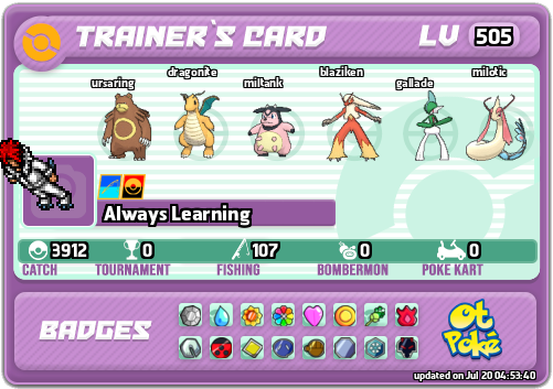 Always Learning Card otPokemon.com