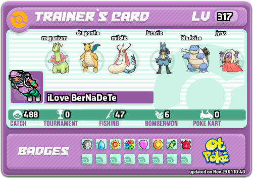 iLove BerNaDeTe Card otPokemon.com