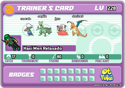 Haxi Men Relaxado Card otPokemon.com