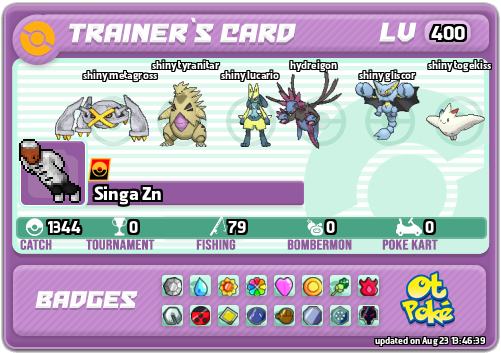 Singa Zn Card otPokemon.com