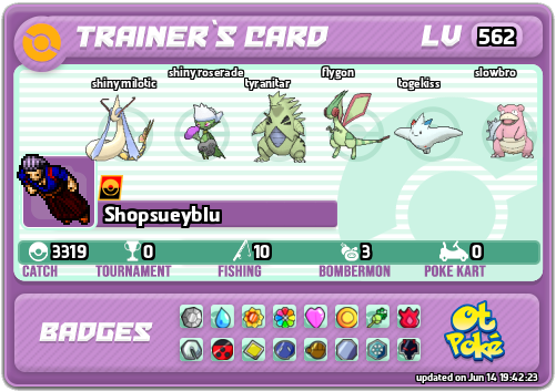 Shopsueyblu Card otPokemon.com