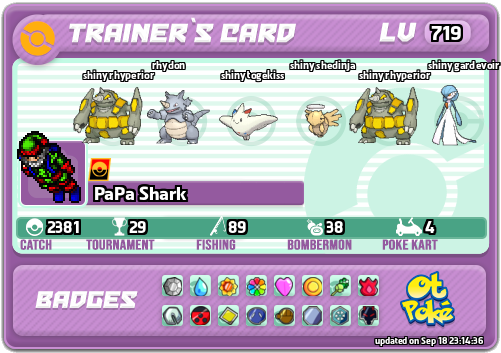 PaPa Shark Card otPokemon.com