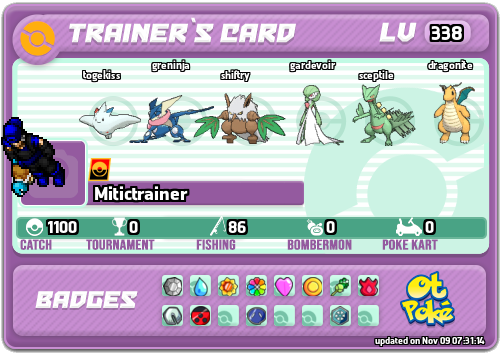Mitictrainer Card otPokemon.com