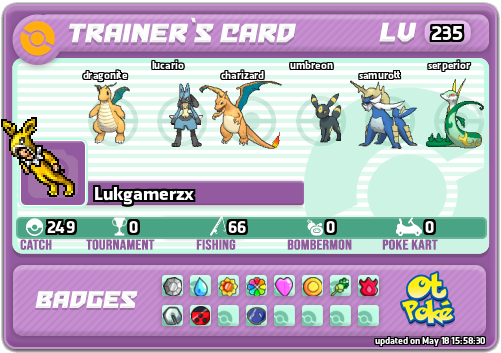 Lukgamerzx Card otPokemon.com