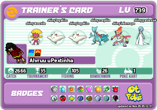 Alvruu uPextinha Card otPokemon.com