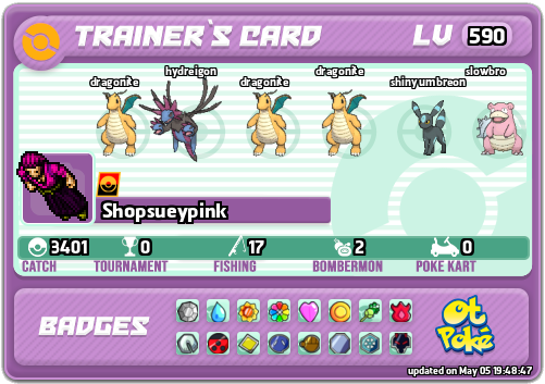 Shopsueypink Card otPokemon.com