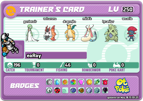 eaRay Card otPokemon.com