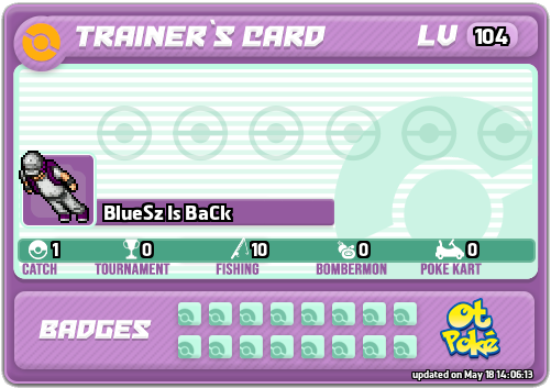 BlueSz Is BaCk Card otPokemon.com