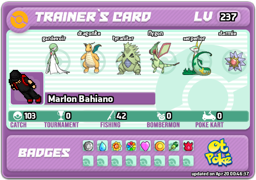 Marlon Bahiano Card otPokemon.com