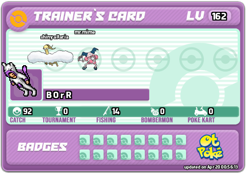 B O r R Card otPokemon.com