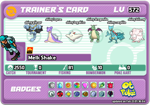 Melk Shake Card otPokemon.com