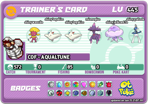 COF - AQUALTUNE Card otPokemon.com