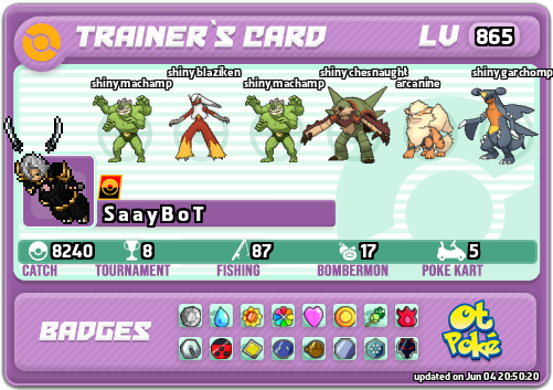 S a a y B o T Card otPokemon.com