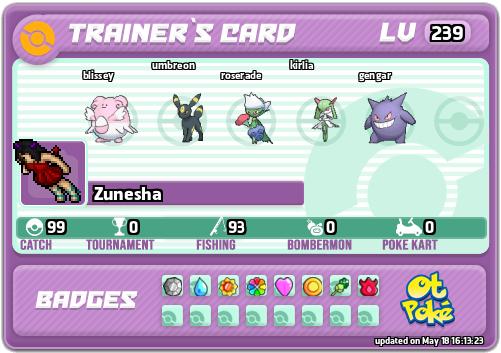 Zunesha Card otPokemon.com