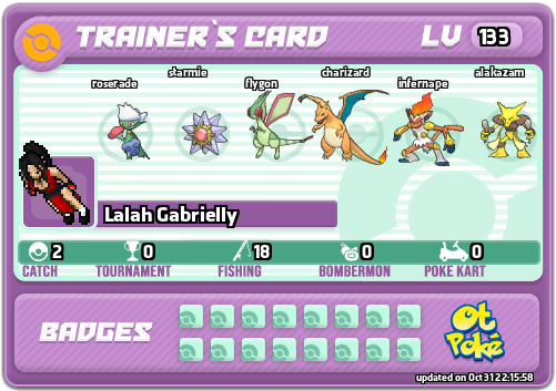 Lalah Gabrielly Card otPokemon.com