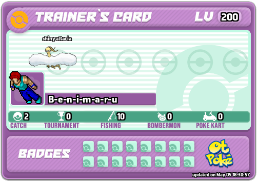 B-e-n-i-m-a-r-u Card otPokemon.com