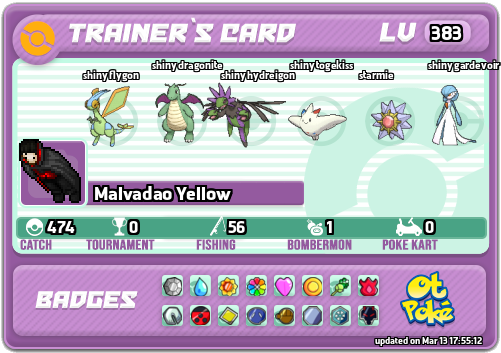 Malvadao Yellow Card otPokemon.com