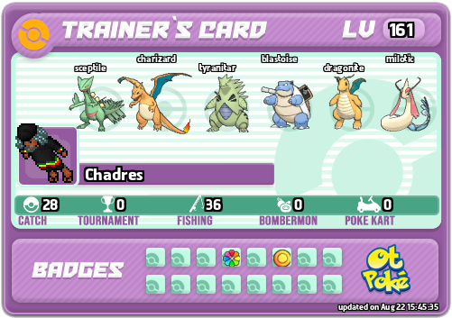 Chadres Card otPokemon.com