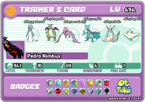 Pedro Nimbux Card otPokemon.com