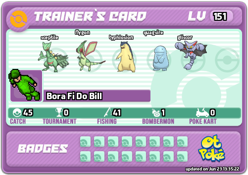 Bora Fi Do Bill Card otPokemon.com