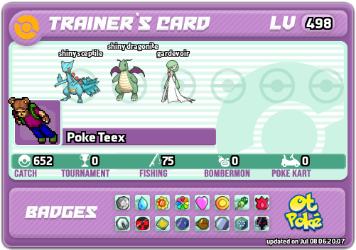 Poke Teex Card otPokemon.com