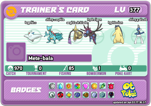 Mete-bala Card otPokemon.com