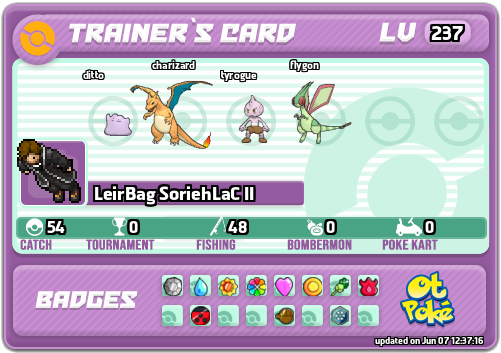 LeirBag SoriehLaC II Card otPokemon.com