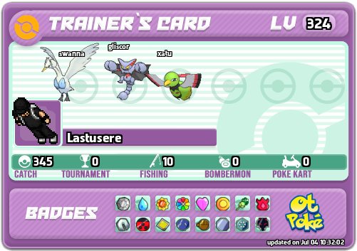 Lastusere Card otPokemon.com