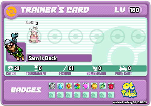 Sam Is Back Card otPokemon.com