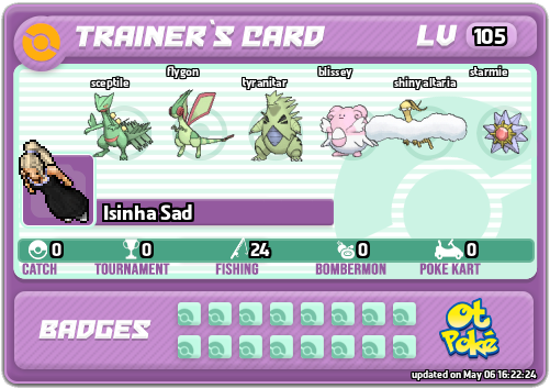 Isinha Sad Card otPokemon.com