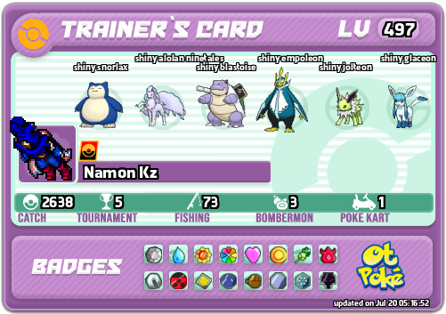 Namon Kz Card otPokemon.com