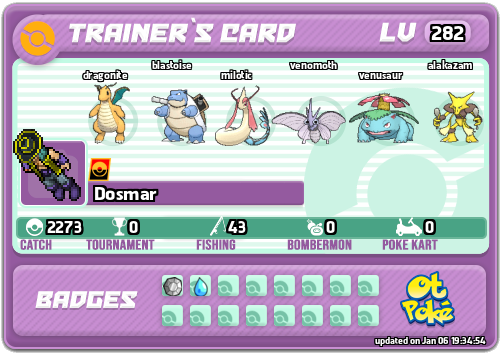 Dosmar Card otPokemon.com