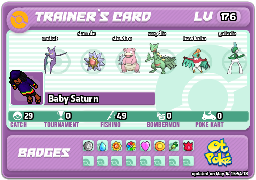 Baby Saturn Card otPokemon.com