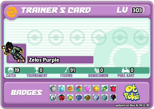 Zelos Purple Card otPokemon.com