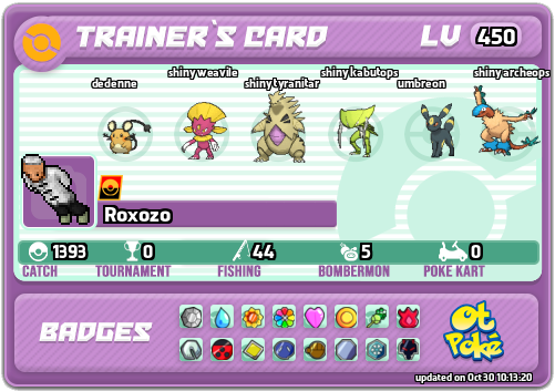 Roxozo Card otPokemon.com