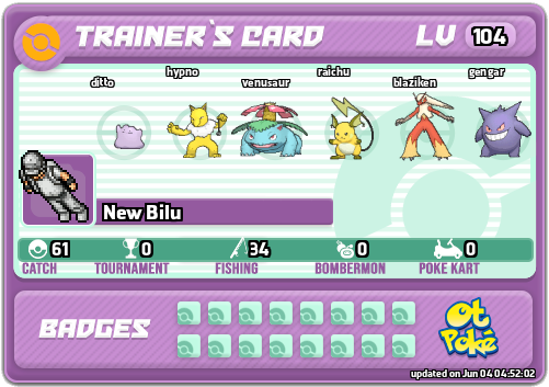 New Bilu Card otPokemon.com
