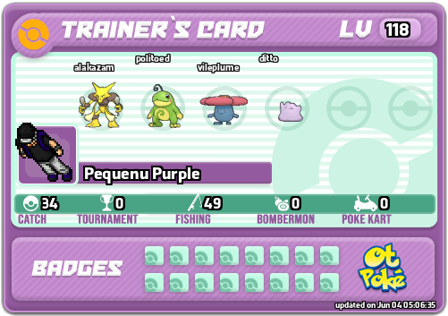 Pequenu Purple Card otPokemon.com