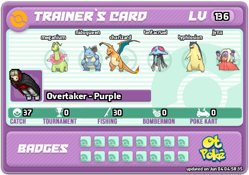 Overtaker - Purple Card otPokemon.com