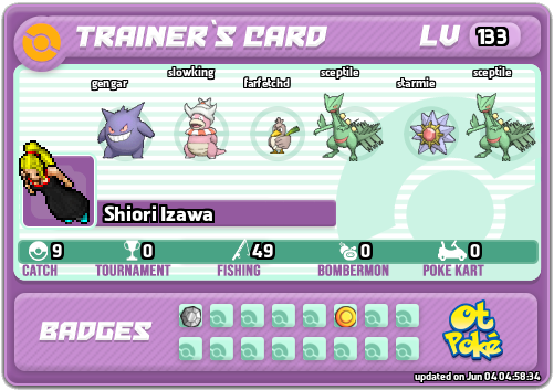 Shiori Izawa Card otPokemon.com