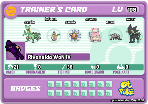 Rivonaldo WoN IV Card otPokemon.com